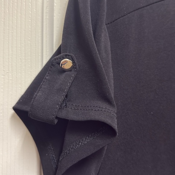 Black Zippered Women's Top - Picture 4 of 5